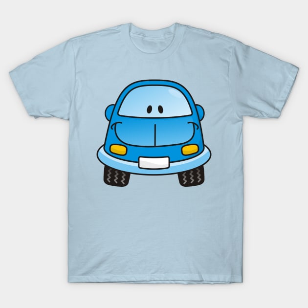 Blue Cartoon Car T-Shirt by sifis